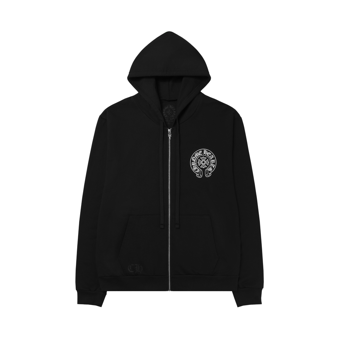 Chrome Hearts Horseshoe Fleece Hoodie Zip-Up Black Tokyo Exclusive